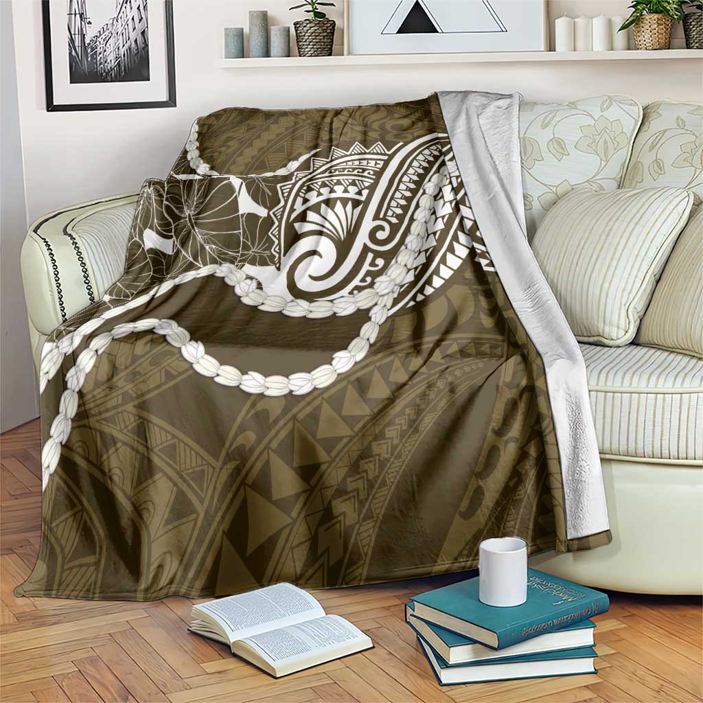 Aloha Hawaii Kalo Pikake Lei Blanket Chest Tattoo Gold Hawaiian Pattern LT14 Gold - Polynesian Pride