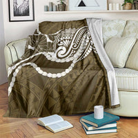 Aloha Hawaii Kalo Pikake Lei Blanket Chest Tattoo Gold Hawaiian Pattern LT14 Gold - Polynesian Pride