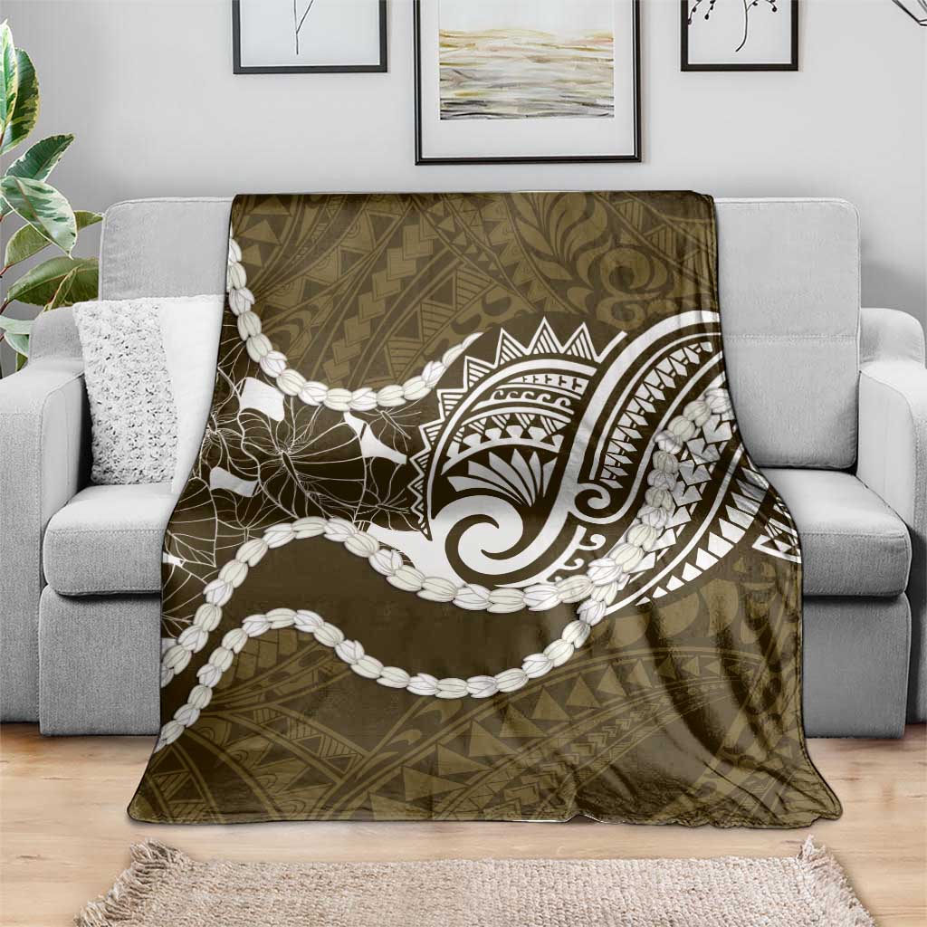 Aloha Hawaii Kalo Pikake Lei Blanket Chest Tattoo Gold Hawaiian Pattern LT14 - Polynesian Pride