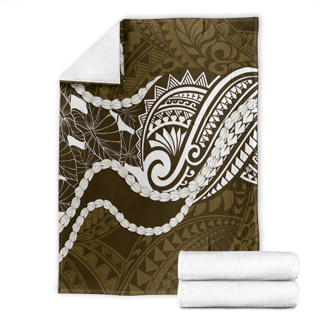Aloha Hawaii Kalo Pikake Lei Blanket Chest Tattoo Gold Hawaiian Pattern LT14 - Polynesian Pride