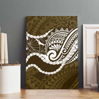 Aloha Hawaii Kalo Pikake Lei Canvas Wall Art Chest Tattoo Gold Hawaiian Pattern