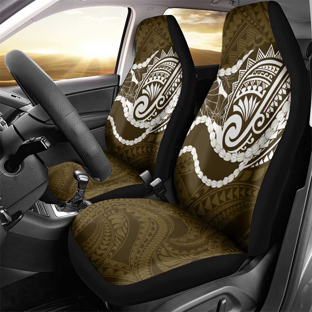 Aloha Hawaii Kalo Pikake Lei Car Seat Cover Chest Tattoo Gold Hawaiian Pattern