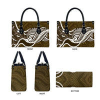 Aloha Hawaii Kalo Pikake Lei Leather Bag Chest Tattoo Gold Hawaiian Pattern