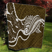 Aloha Hawaii Kalo Pikake Lei Quilt Chest Tattoo Gold Hawaiian Pattern LT14 - Polynesian Pride