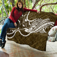 Aloha Hawaii Kalo Pikake Lei Quilt Chest Tattoo Gold Hawaiian Pattern LT14 - Polynesian Pride