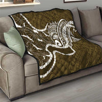 Aloha Hawaii Kalo Pikake Lei Quilt Chest Tattoo Gold Hawaiian Pattern LT14 - Polynesian Pride