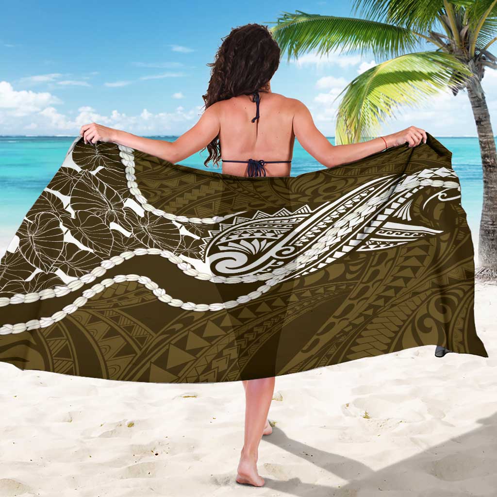 Aloha Hawaii Kalo Pikake Lei Sarong Chest Tattoo Gold Hawaiian Pattern