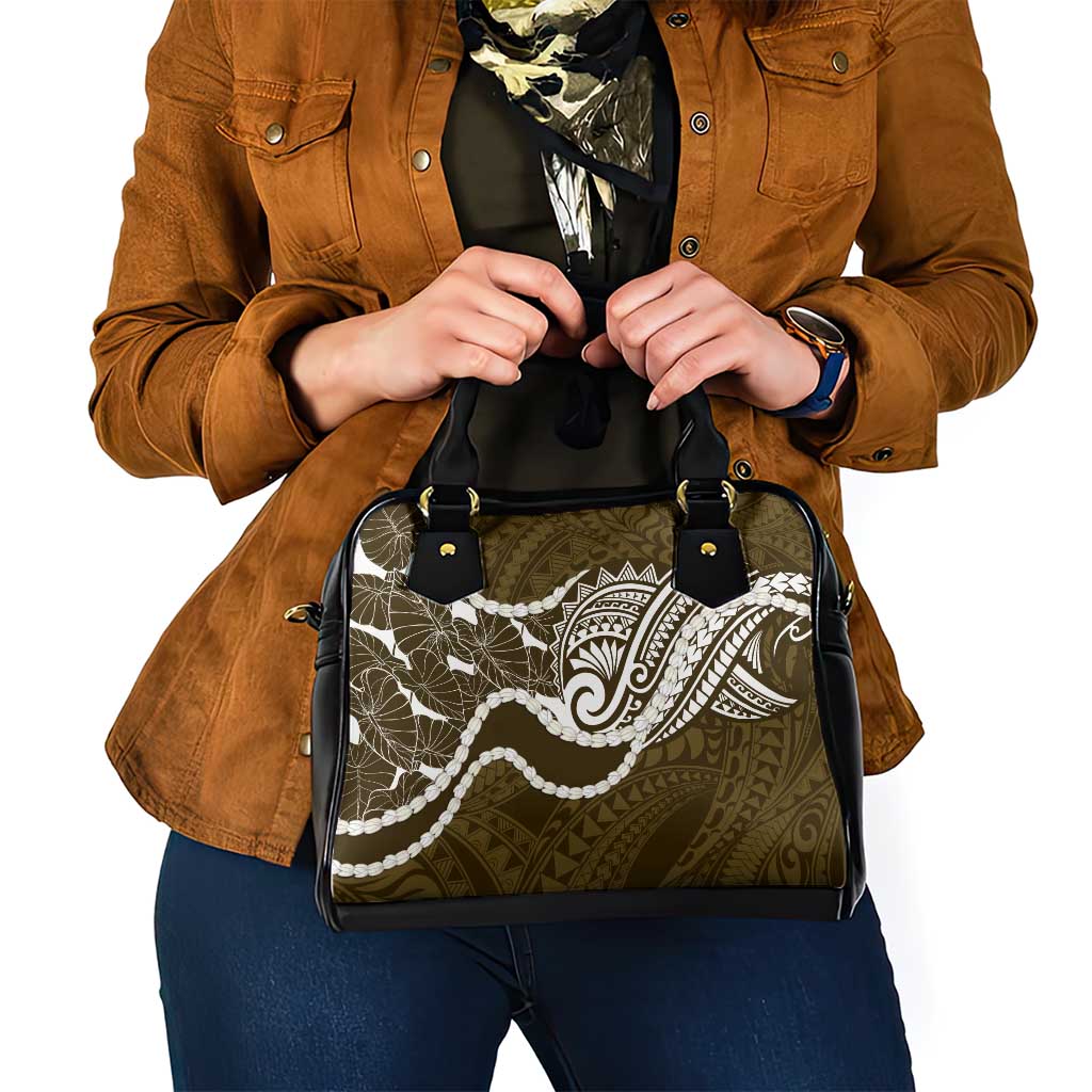 Aloha Hawaii Kalo Pikake Lei Shoulder Handbag Chest Tattoo Gold Hawaiian Pattern