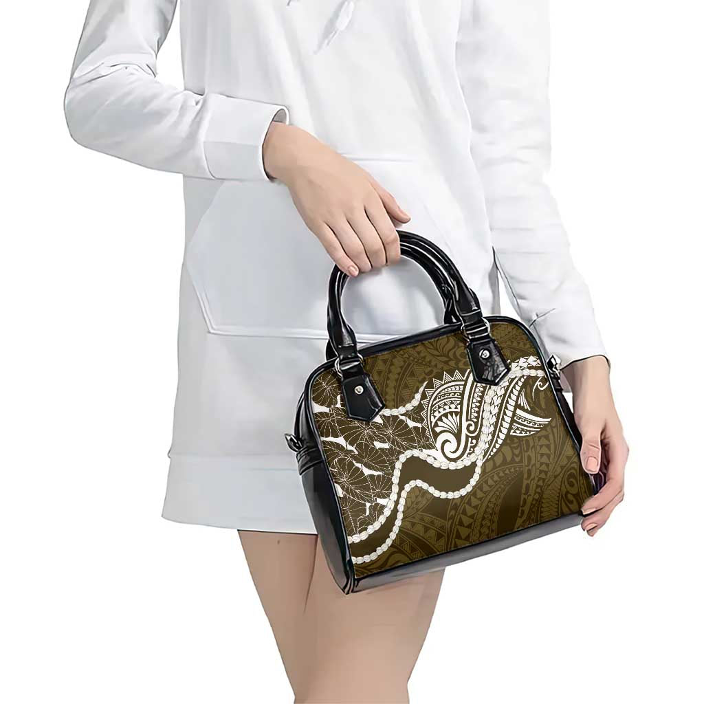 Aloha Hawaii Kalo Pikake Lei Shoulder Handbag Chest Tattoo Gold Hawaiian Pattern