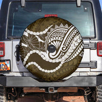 Aloha Hawaii Kalo Pikake Lei Spare Tire Cover Chest Tattoo Gold Hawaiian Pattern LT14 Gold - Polynesian Pride
