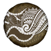 Aloha Hawaii Kalo Pikake Lei Spare Tire Cover Chest Tattoo Gold Hawaiian Pattern LT14 - Polynesian Pride