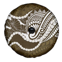 Aloha Hawaii Kalo Pikake Lei Spare Tire Cover Chest Tattoo Gold Hawaiian Pattern LT14 - Polynesian Pride