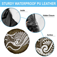 Aloha Hawaii Kalo Pikake Lei Spare Tire Cover Chest Tattoo Gold Hawaiian Pattern LT14 - Polynesian Pride