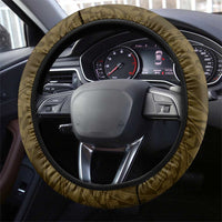 Aloha Hawaii Kalo Pikake Lei Steering Wheel Cover Chest Tattoo Gold Hawaiian Pattern