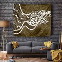 Aloha Hawaii Kalo Pikake Lei Tapestry Chest Tattoo Gold Hawaiian Pattern