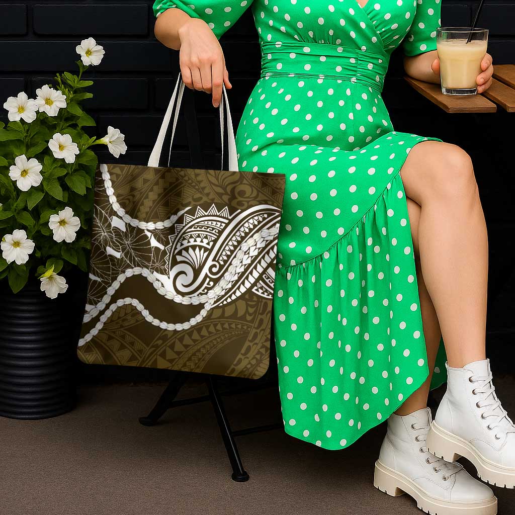 Aloha Hawaii Kalo Pikake Lei Tote Bag Chest Tattoo Gold Hawaiian Pattern