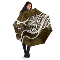 Aloha Hawaii Kalo Pikake Lei Umbrella Chest Tattoo Gold Hawaiian Pattern LT14 - Polynesian Pride