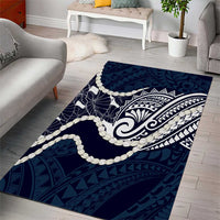 Aloha Hawaii Kalo Pikake Lei Area Rug Chest Tattoo Oxford Blue Hawaiian Pattern