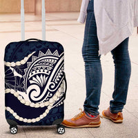 Aloha Hawaii Kalo Pikake Lei Luggage Cover Chest Tattoo Oxford Blue Hawaiian Pattern LT14 Oxford Blue - Polynesian Pride