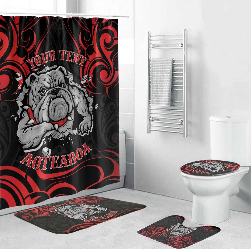 Personalised Aotearoa Bulldog Bathroom Set NZ Maori Tattoo - Polynesian Pride