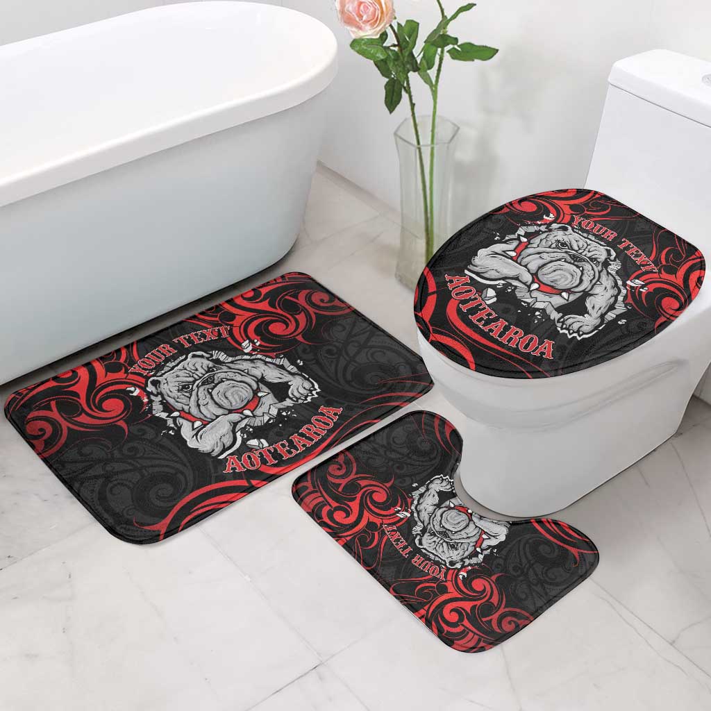 Personalised Aotearoa Bulldog Bathroom Set NZ Maori Tattoo - Polynesian Pride
