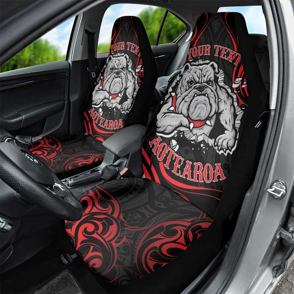 Personalised Aotearoa Bulldog Car Seat Cover NZ Maori Tattoo