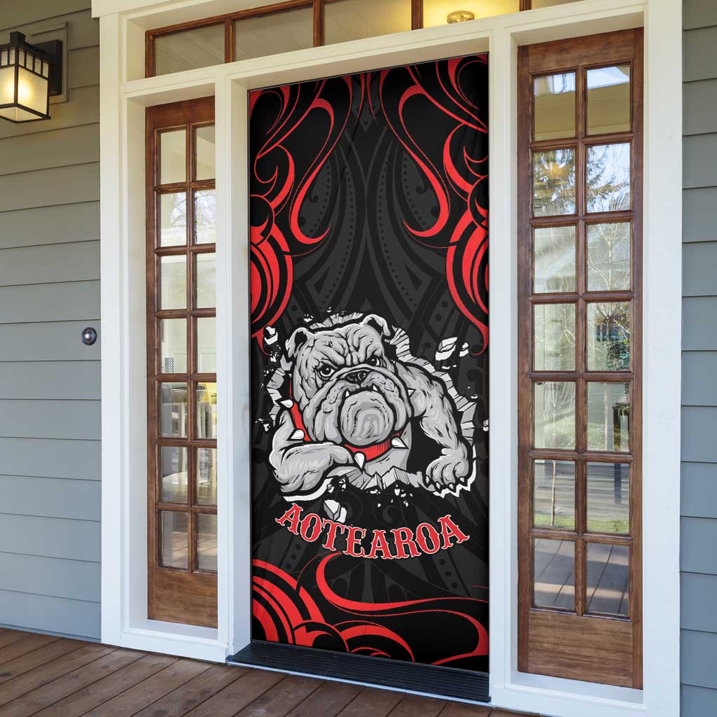 Aotearoa Bulldog Door Cover NZ Maori Tattoo - Polynesian Pride
