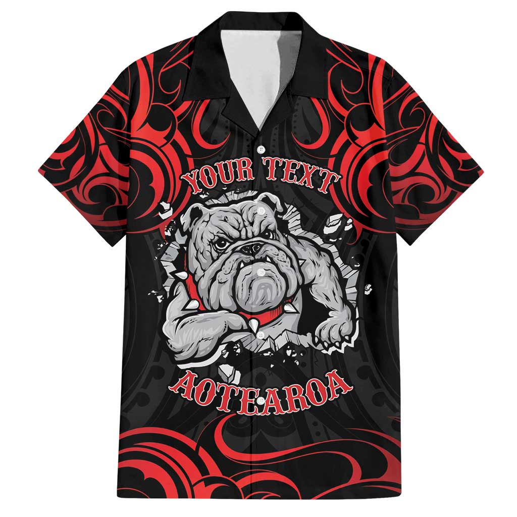 Personalised Aotearoa Bulldog Family Matching Puletasi and Hawaiian Shirt NZ Maori Tattoo