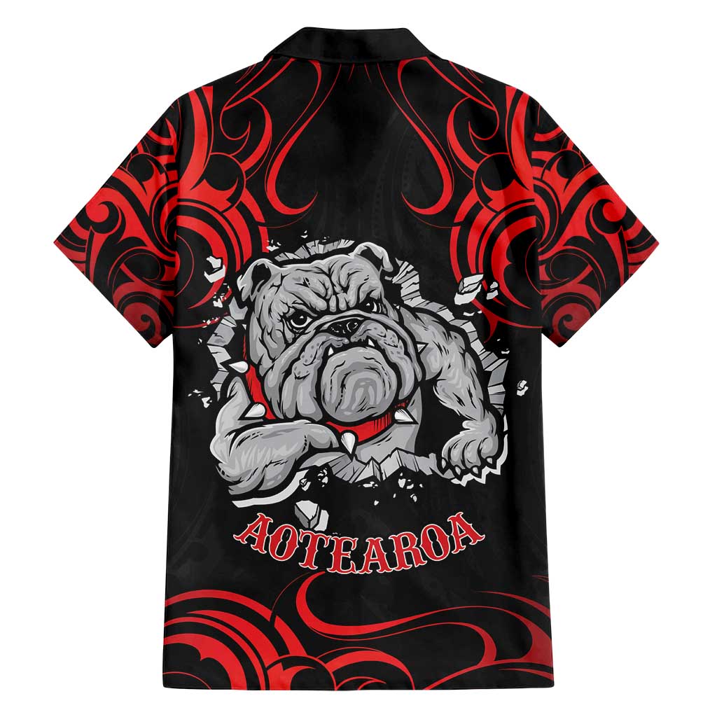 Personalised Aotearoa Bulldog Family Matching Tank Maxi Dress and Hawaiian Shirt NZ Maori Tattoo