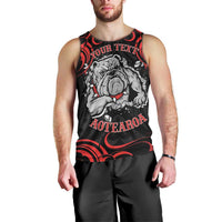 Personalised Aotearoa Bulldog Men Tank Top NZ Maori Tattoo