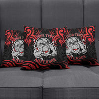 Personalised Aotearoa Bulldog Pillow Cover NZ Maori Tattoo - Polynesian Pride