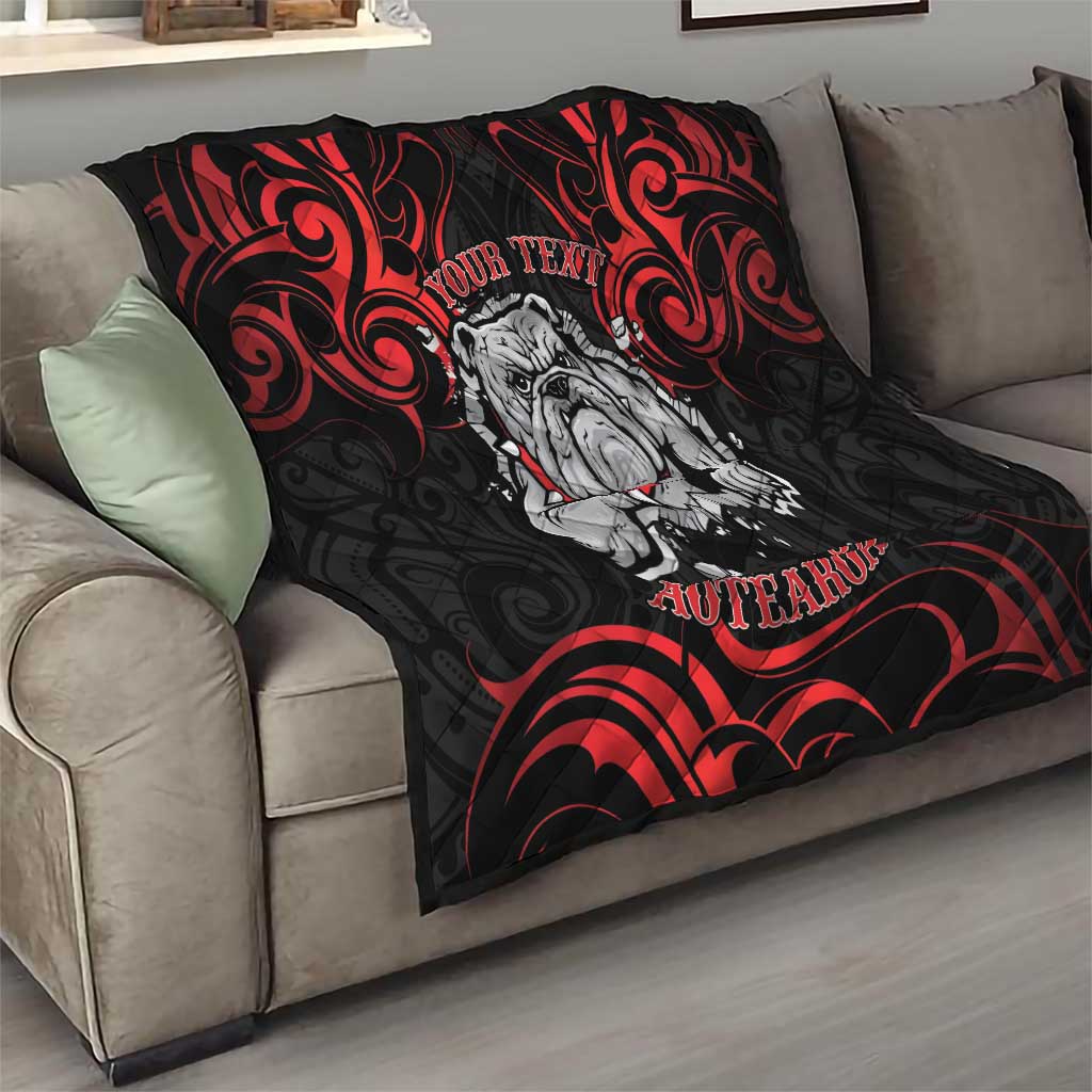 Personalised Aotearoa Bulldog Quilt NZ Maori Tattoo