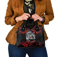 Personalised Aotearoa Bulldog Shoulder Handbag NZ Maori Tattoo