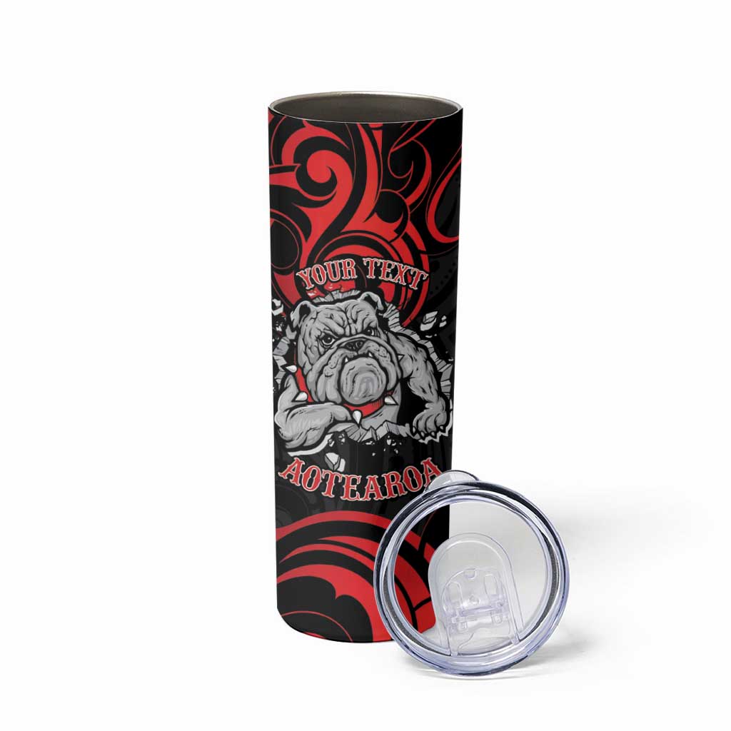 Personalised Aotearoa Bulldog Skinny Tumbler NZ Maori Tattoo