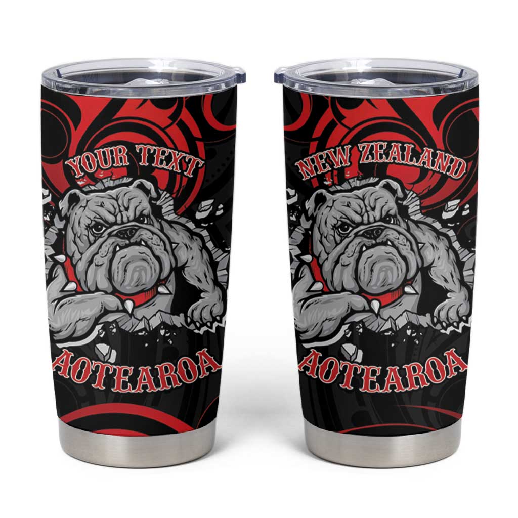 Personalised Aotearoa Bulldog Tumbler Cup NZ Maori Tattoo