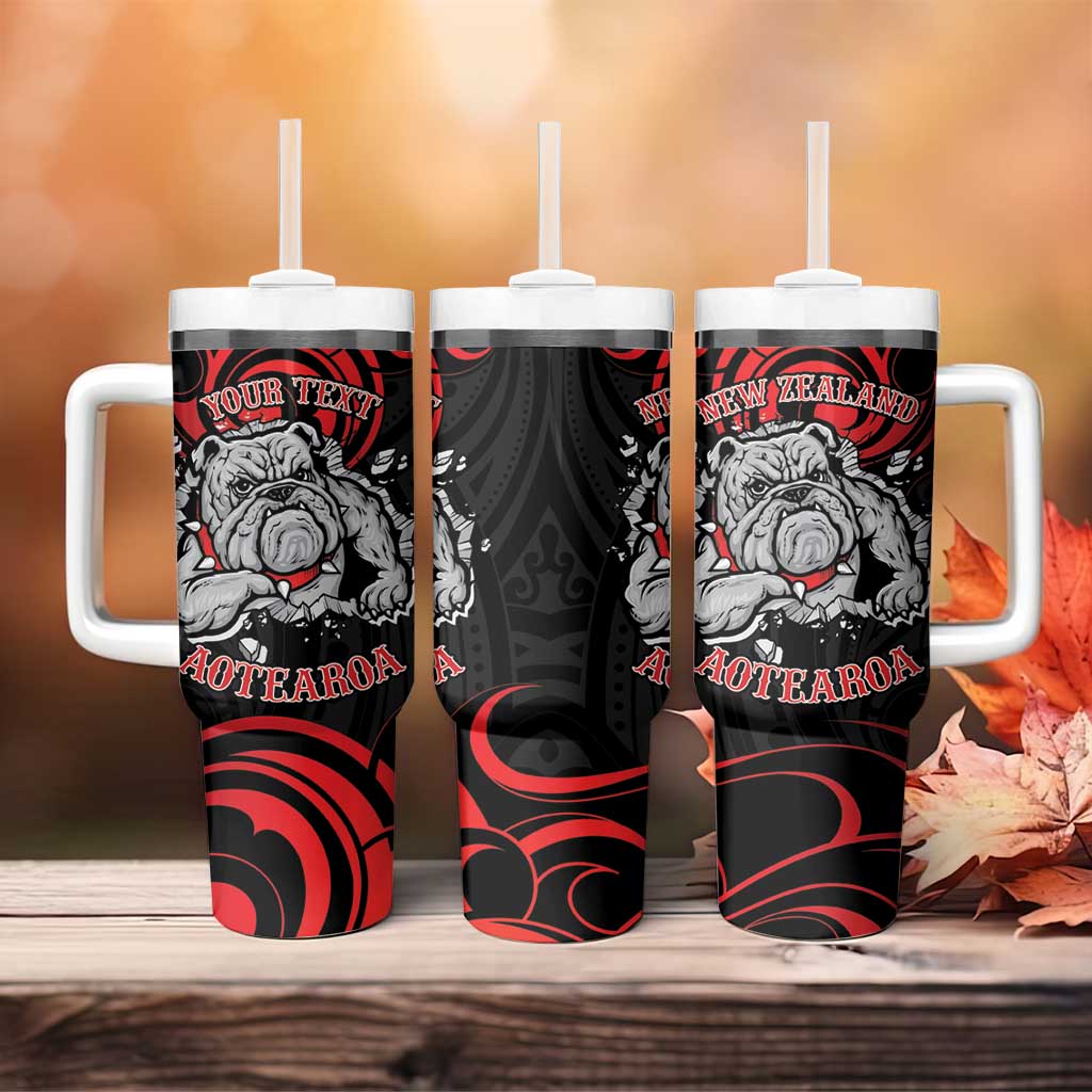 Personalised Aotearoa Bulldog Tumbler With Handle NZ Maori Tattoo