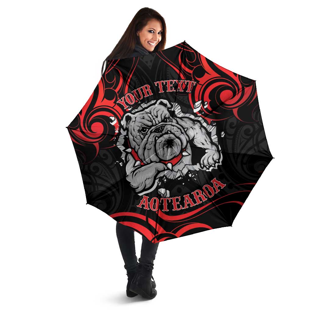 Personalised Aotearoa Bulldog Umbrella NZ Maori Tattoo - Polynesian Pride