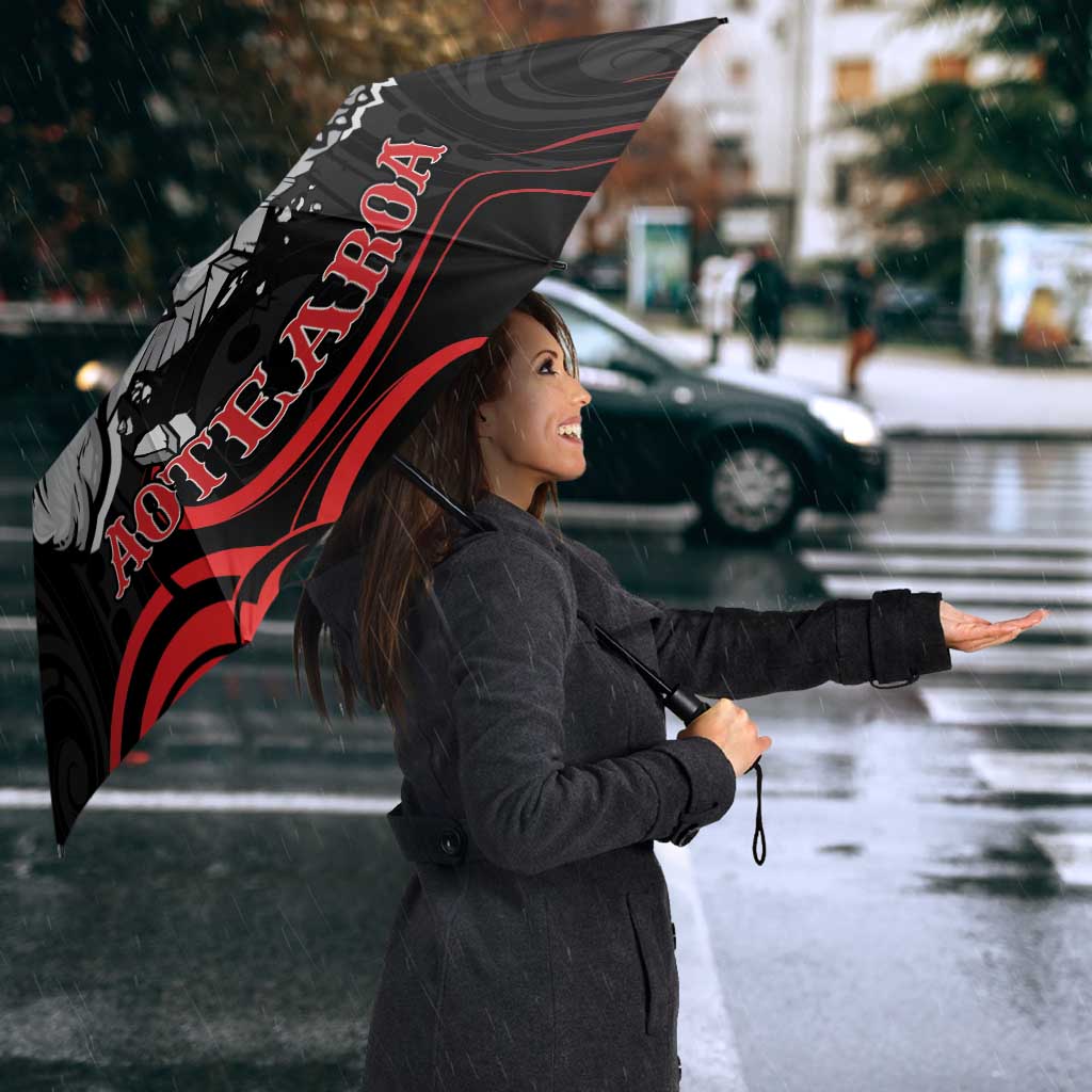 Personalised Aotearoa Bulldog Umbrella NZ Maori Tattoo - Polynesian Pride