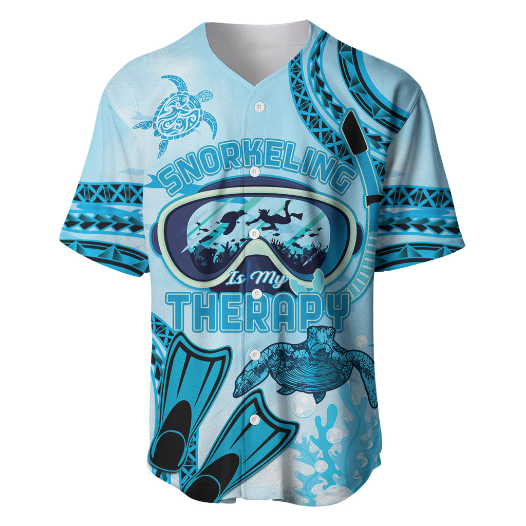 Hawaii Sea Turtle Snorkeling Is My Therapy Baseball Jersey