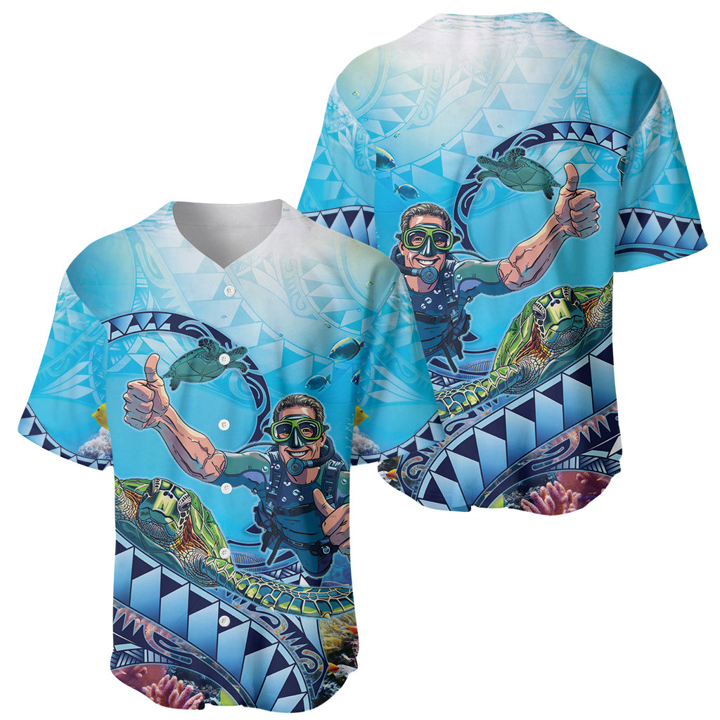 Hawaii Snorkeling Honu Turtle Baseball Jersey Under The Ocean Vibes