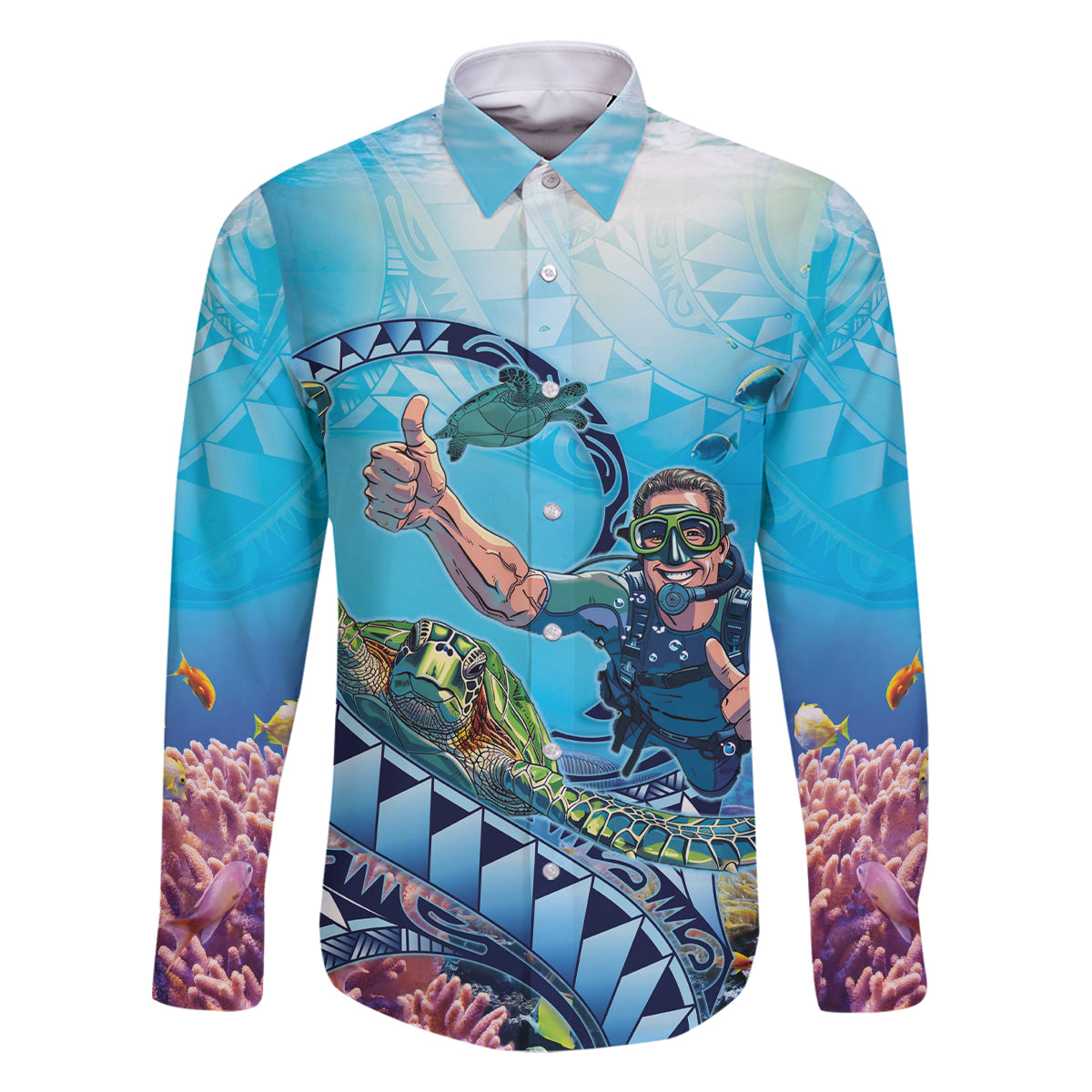 Hawaii Snorkeling Honu Turtle Family Matching Long Sleeve Bodycon Dress and Hawaiian Shirt Under The Ocean Vibes