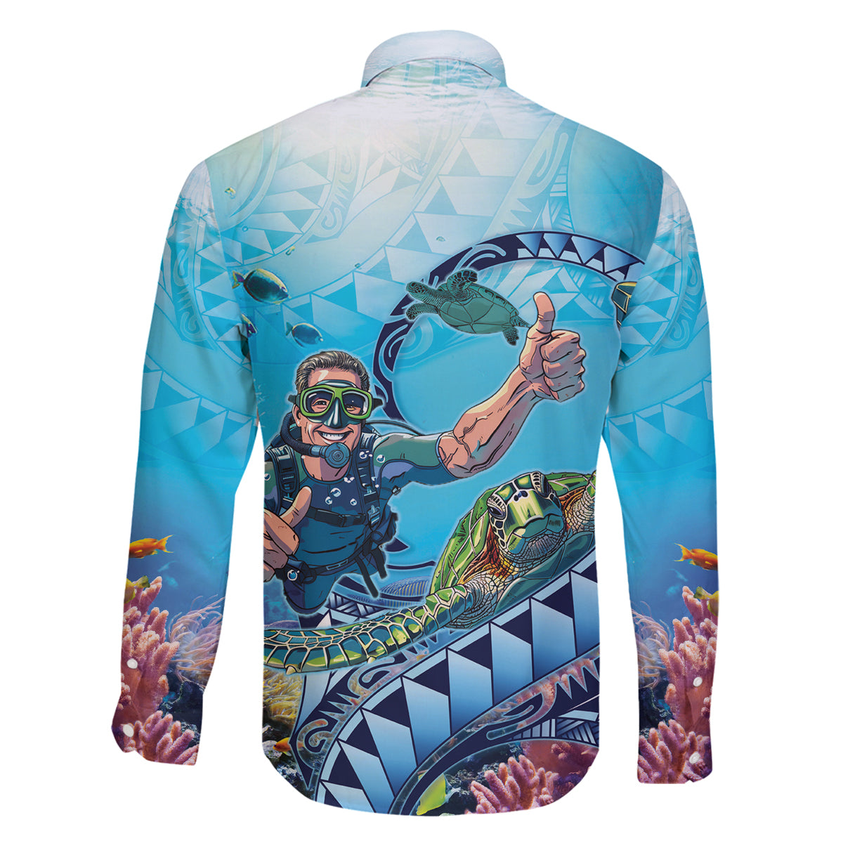 Hawaii Snorkeling Honu Turtle Family Matching Off Shoulder Short Dress and Hawaiian Shirt Under The Ocean Vibes