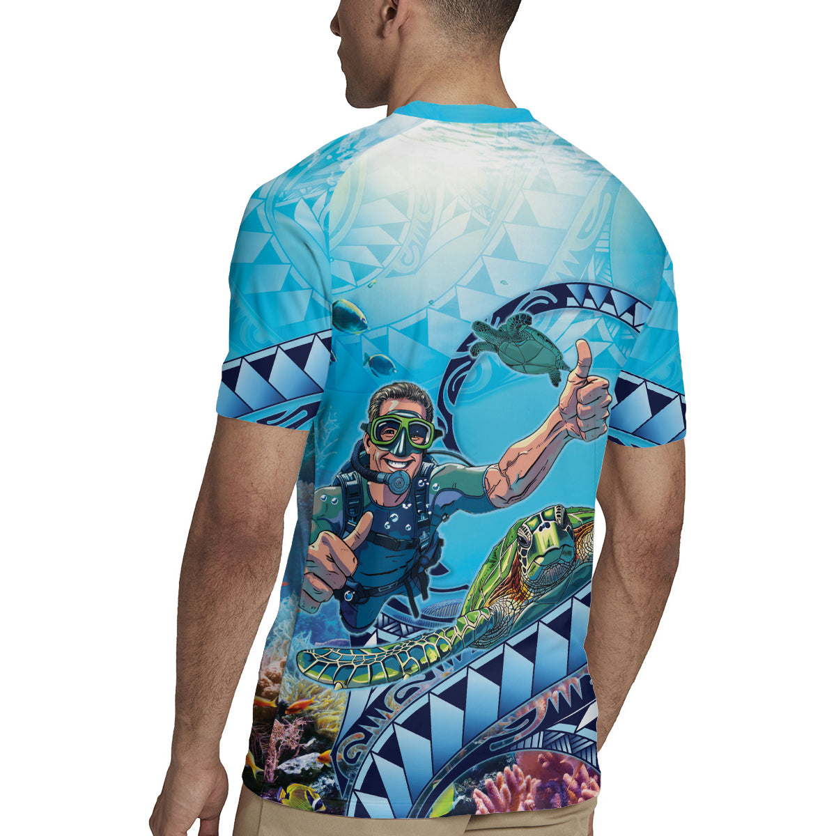 Hawaii Snorkeling Honu Turtle Rugby Jersey Under The Ocean Vibes