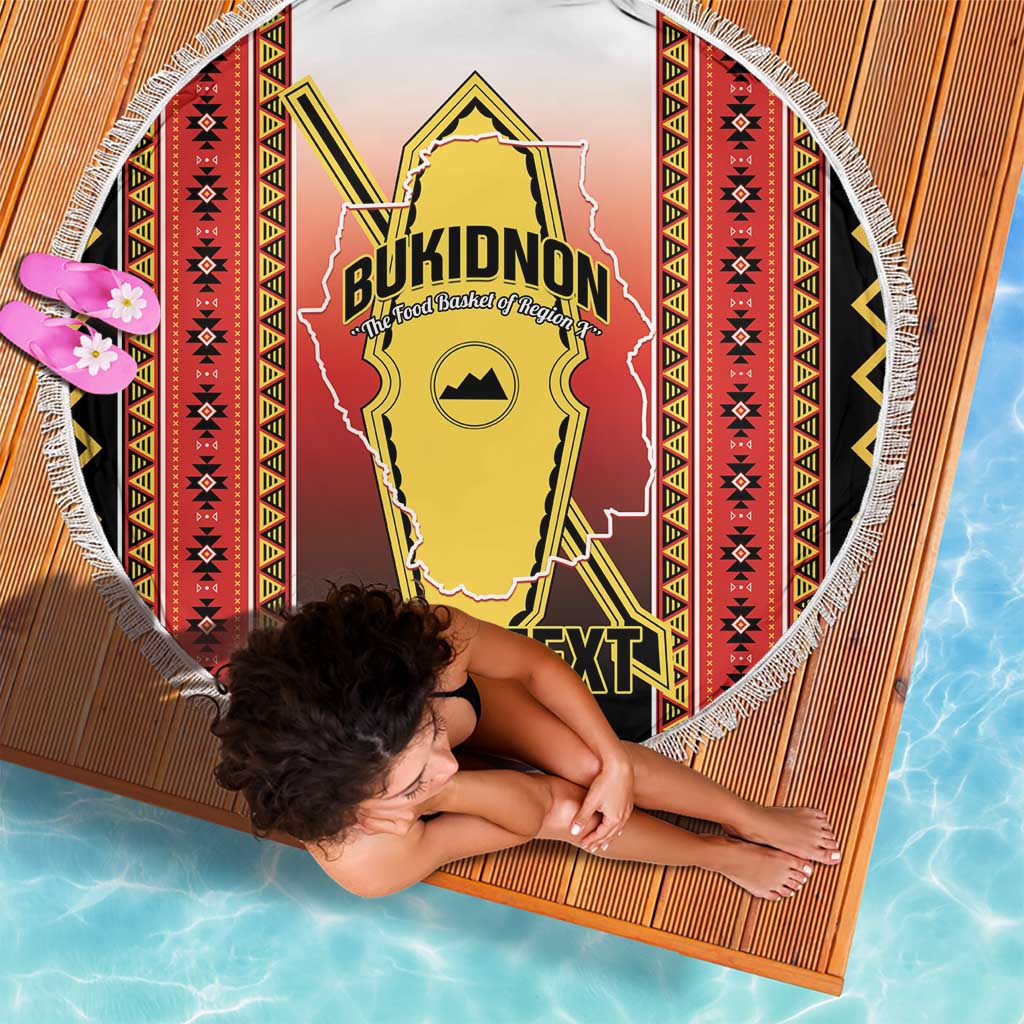 Personalised Bukidnon Philippines Beach Blanket The Food Basket of Region X