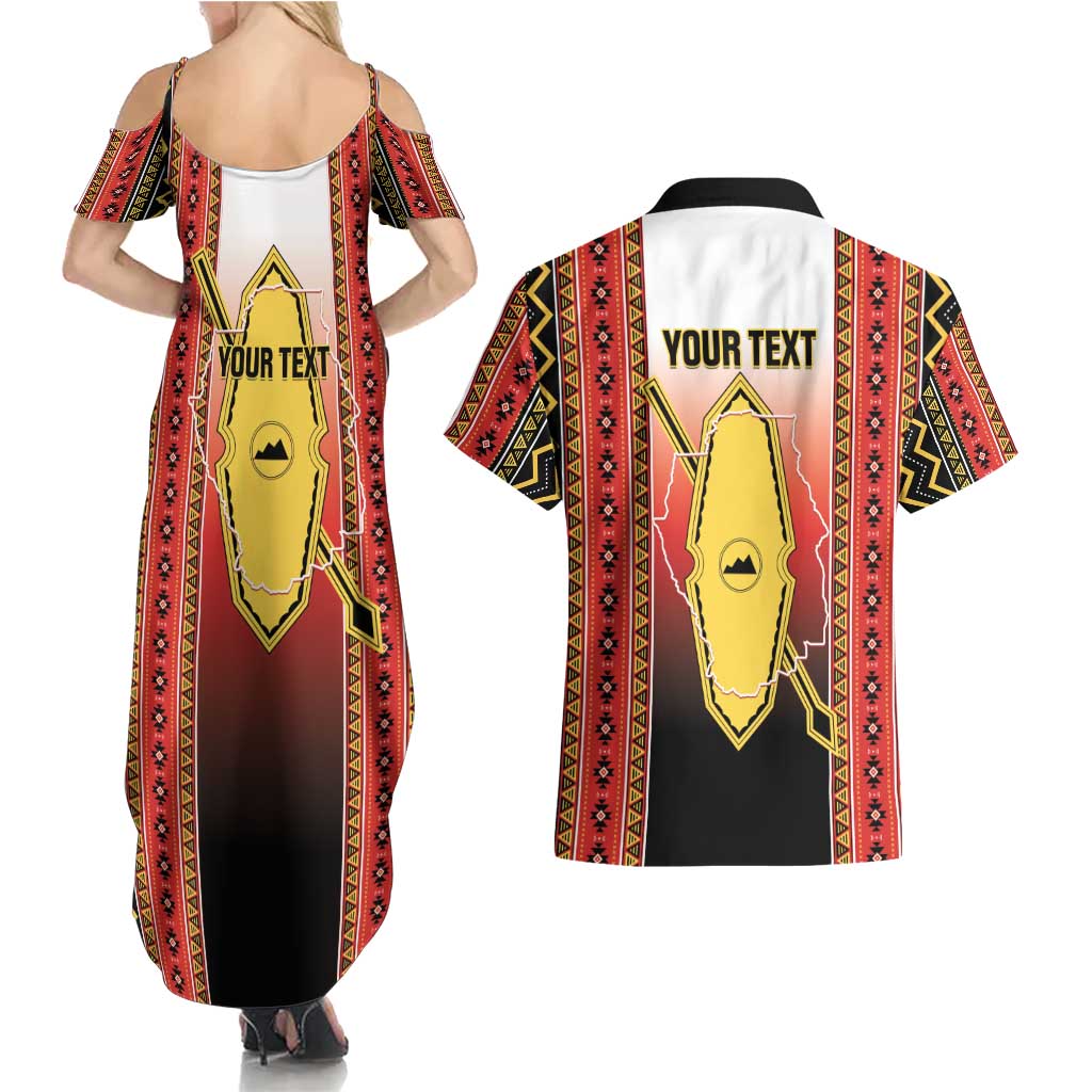 Personalised Bukidnon Philippines Couples Matching Summer Maxi Dress and Hawaiian Shirt The Food Basket of Region X
