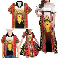 Personalised Bukidnon Philippines Family Matching Off Shoulder Maxi Dress and Hawaiian Shirt The Food Basket of Region X