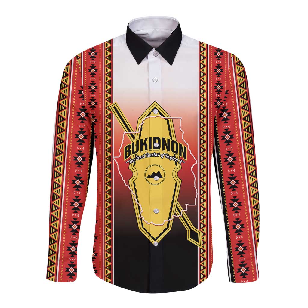 Personalised Bukidnon Philippines Long Sleeve Button Shirt The Food Basket of Region X
