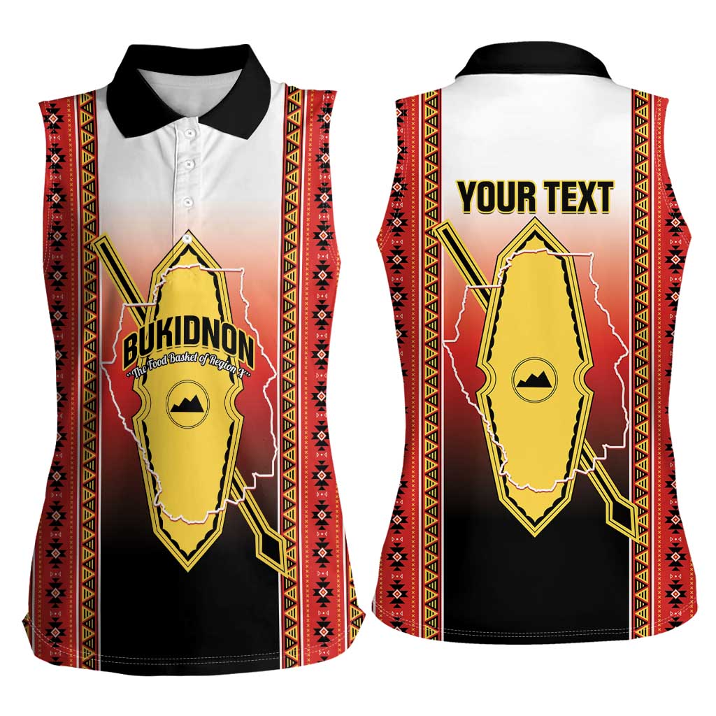 Personalised Bukidnon Philippines Women Sleeveless Polo Shirt The Food Basket of Region X