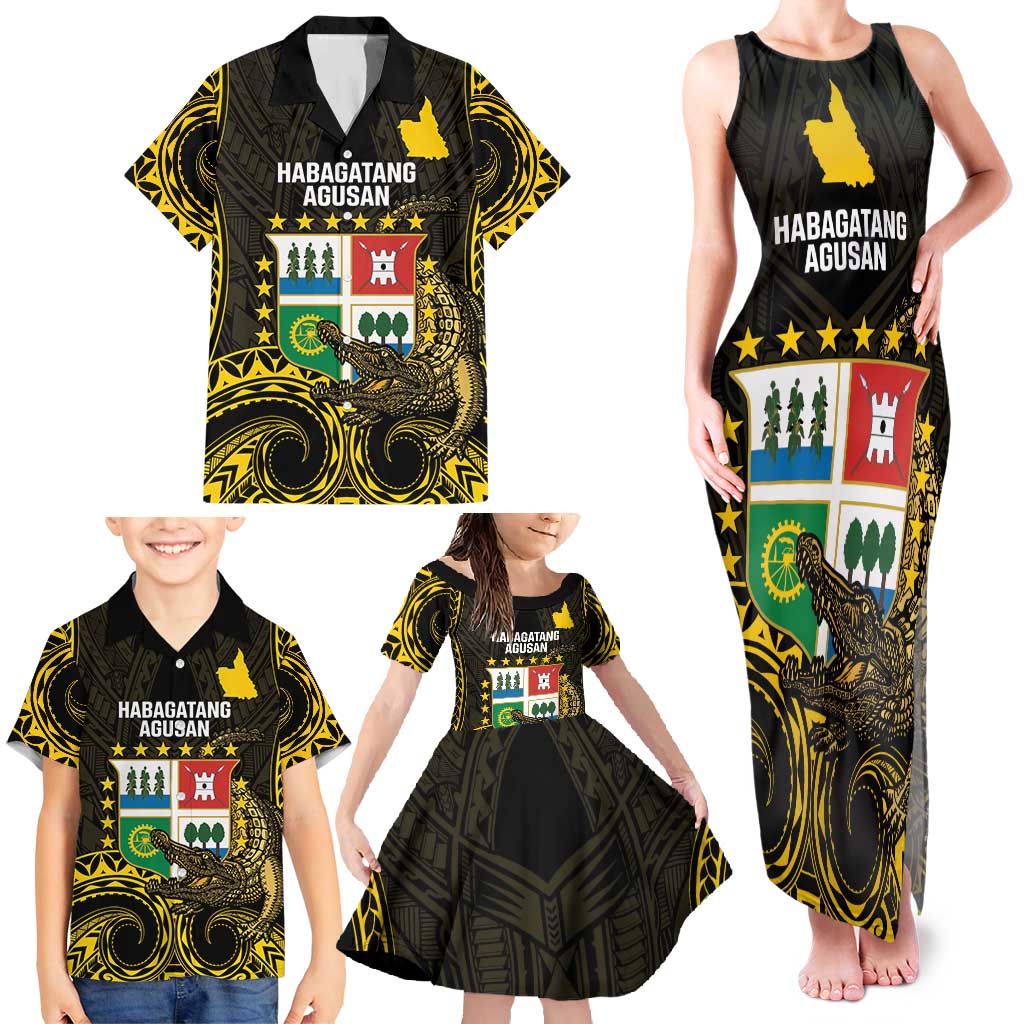 Agusan del Sur Philippines Family Matching Tank Maxi Dress and Hawaiian Shirt Habagatang Agusan Lolong