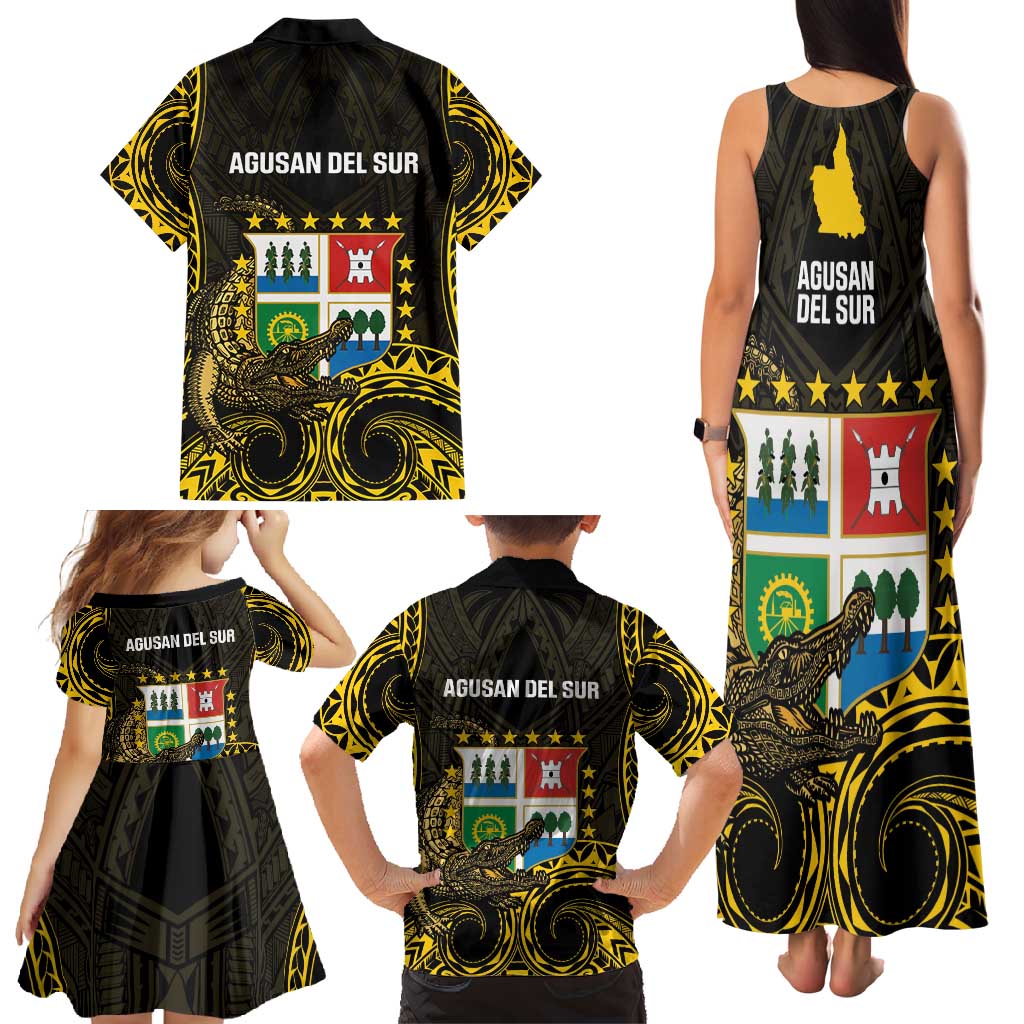 Agusan del Sur Philippines Family Matching Tank Maxi Dress and Hawaiian Shirt Habagatang Agusan Lolong